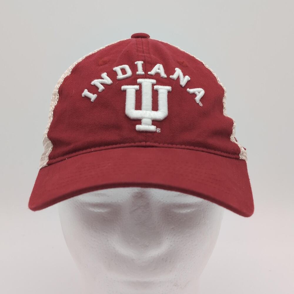 Indiana Hoosiers Hat Mens One Size Snap Back Red NCAA Football Zephyr Mesh Cap